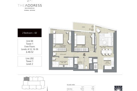 Lakás itt: Downtown Dubai (Downtown Burj Dubai), EAE, 1 hálószoba, 74 m², azonosító: 704622 - fénykép 9