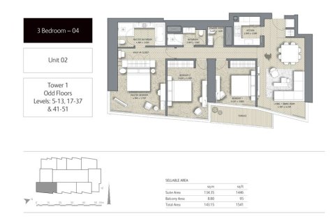 Lakás itt: Downtown Dubai (Downtown Burj Dubai), EAE, 1 hálószoba, 74 m², azonosító: 704622 - fénykép 10