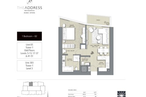 Lakás itt: Downtown Dubai (Downtown Burj Dubai), EAE, 1 hálószoba, 74 m², azonosító: 704622 - fénykép 7