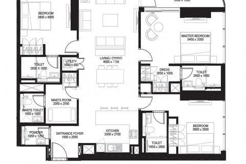 Apartament në Mohammed Bin Rashid City, Dubai, Emiratet e Bashkuara Arabe 3 dhoma gjumi, 145 m2. № 602455 - Foto 12