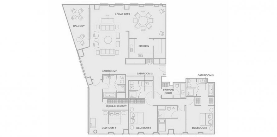 Apartament në Four Seasons Private Residences në Al Maryah Island, Abu Dhabi, Emiratet e Bashkuara Arabe 3 dhoma gjumi, 250 m2. № 572300