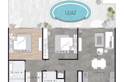 Apartman u Jumeirah Village Circle, Dubai, UAE 1 soba, 41 m2 Br. 732575 - fotografija 11
