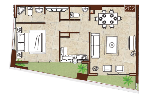 Appartamento in vendita a Al Barari, Dubai, EAU 1 camera da letto, 80 mq. № 732574 - foto 2