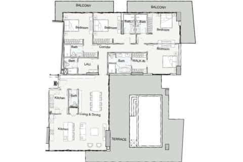 阿联酋 Dubai Jumeirah Village Circle 待售 : 1 房, 33 平方米 , 编号732570 - 照片 9