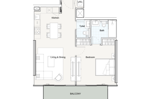 阿联酋 Dubai Jumeirah Village Circle 待售 : 1 房, 33 平方米 , 编号732570 - 照片 5