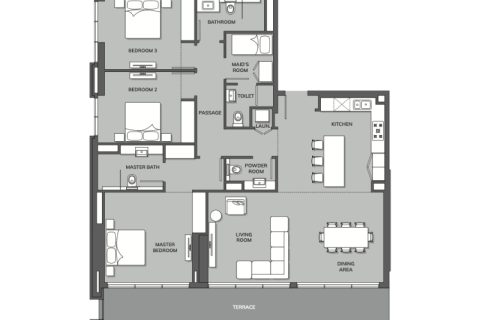 Apartemen di Dubai Sports City, UEA 1 ruangan, 46 m2 nomor 732572 - foto 8