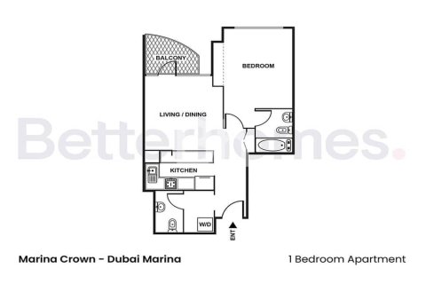 Apartament në Dubai Marina, Emiratet e Bashkuara Arabe 1 dhomë gjumi, 70 m2. № 645318 - Foto 17