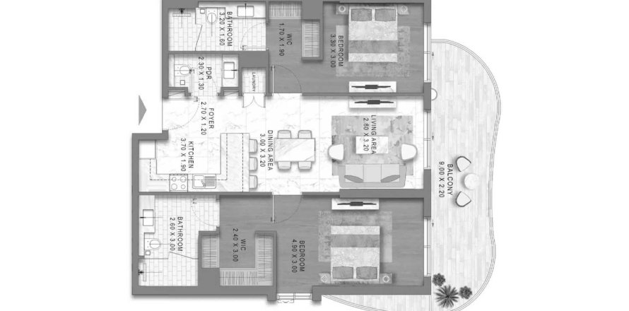 Appartement à Golf City, Dubai, EAU: 2 chambres, 115.4 m2 № 691604