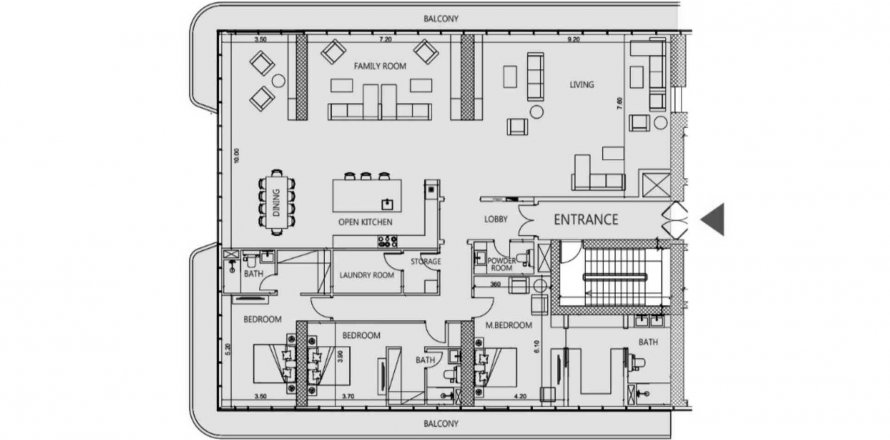 Apartman u SOCIETY HOUSE u gradu Downtown Dubai (Downtown Burj Dubai), UAE 3 spavaće sobe, 413.85 m2 Br. 295901