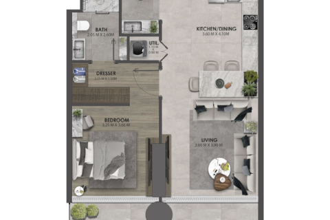 Jumeirah Village Circle, Dubai, संयुक्त अरब अमीरात में अपार्टमेंट, 1 कमरा, 40 वर्ग मीटर, संख्या 732521 - फ़ोटो 7