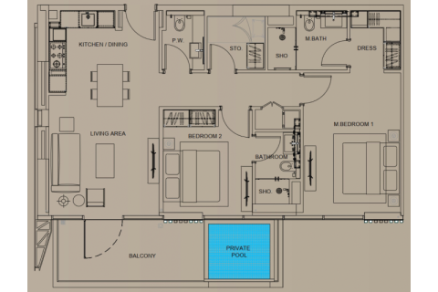 Apartament në Al Furjan, Dubai, Emiratet e Bashkuara Arabe 1 dhomë, 37 m2. № 732520 - Foto 8