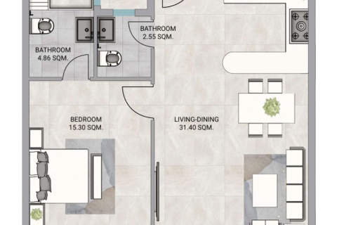Apartamento para venda em Ajman, EAU 1 quarto, 35 m2 № 732519 - foto 3