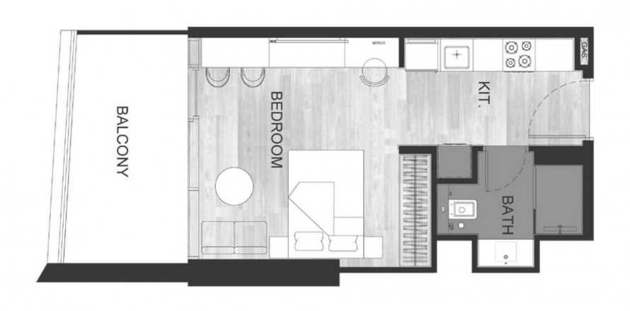 Apartment in Binghatti Ghost in Al Jaddaf, Dubai, UAE 40.23 sq.m. № 611469