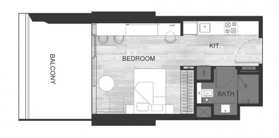 Byt v Binghatti Ghost v Al Jaddaf, Dubai, SAE 43.89 m² Č.: 611458