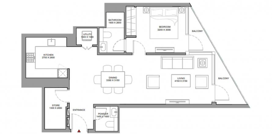 Byt v Skyvue Spectra v Nadd Al Sheba, Dubai, SAE 1 ložnice, 80.65 m² Č.: 575712