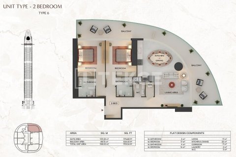 דירה למכירה ב Dubai, איחוד האמירויות  3 חדרי שינה, 214 מ"ר, מספר 646102 - תמונה 19