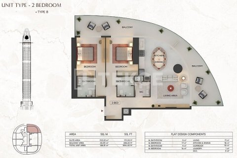 דירה למכירה ב Dubai, איחוד האמירויות  3 חדרי שינה, 214 מ"ר, מספר 646102 - תמונה 21