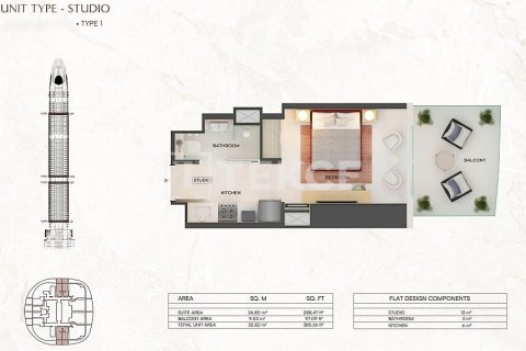 Διαμέρισμα σε Dubai, ΗΑΕ 1 υπνοδωμάτιο, 76 τ.μ. Αρ. 646100 - φωτογραφία 25