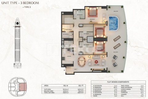 Διαμέρισμα σε Dubai, ΗΑΕ 1 υπνοδωμάτιο, 76 τ.μ. Αρ. 646100 - φωτογραφία 24
