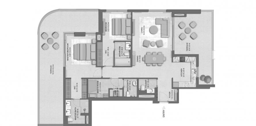 Apartment in Distrikt in City of Arabia, Dubai, UAE 2 bedrooms, 170.76 sq.m. № 617450