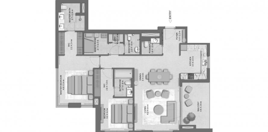 Apartment in Distrikt in City of Arabia, Dubai, UAE 2 bedrooms, 136.85 sq.m. № 617449