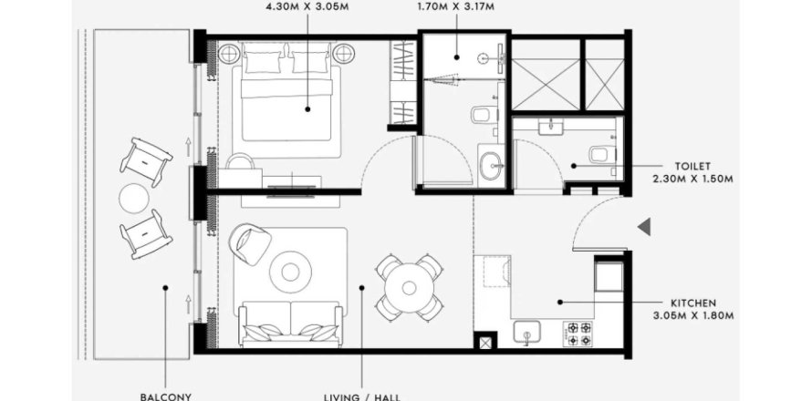 Apartamento en Dubai South (Dubai World Central), Dubai, EAU 1 dormitorio, 68 m² № 690692