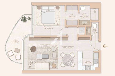 Apartment in Esme Beach Residences in Dubai, UAE 1 bedroom, 75.2 sq.m. № 573913 - photo 29