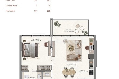 Appartamento in vendita a Jebel Ali, Dubai, EAU 1 camera da letto, 58 mq. № 764502 - foto 11