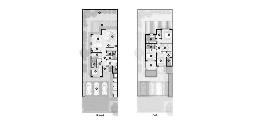 Townhouse i Al Hudayriat Island, Abu Dhabi, UAE 4 soveværelser, 237 kvm № 714071