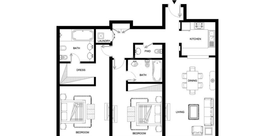 Квартира в Lamar Residences в Абу-Даби, ОАЕ 3 кімнати, 131.9м2 № 760440