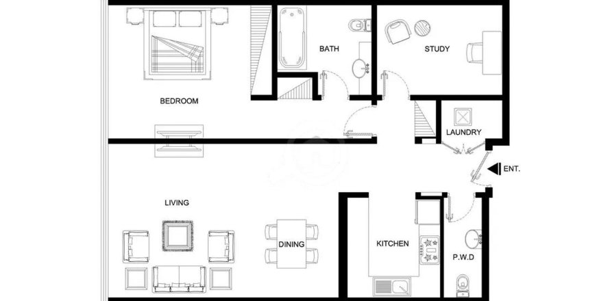 Byt v Lamar Residences v Abu Dhabi, SAE 1 ložnice, 87.1 m² Č.: 760437