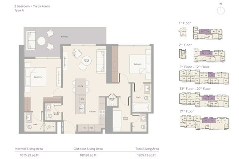 Apartment in THE HIGHBURY in Mohammed Bin Rashid City, Dubai, UAE 4 bedrooms, 286 sq.m. № 704877 - photo 8