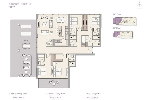 Apartment in THE HIGHBURY in Mohammed Bin Rashid City, Dubai, UAE 4 bedrooms, 286 sq.m. № 704877 - photo 4