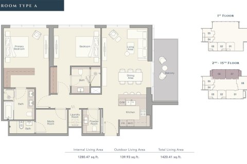 Apartment in THE QUAYSIDE RESIDENCES in Business Bay, Dubai, UAE 1 room, 50 sq.m. № 704879 - photo 9