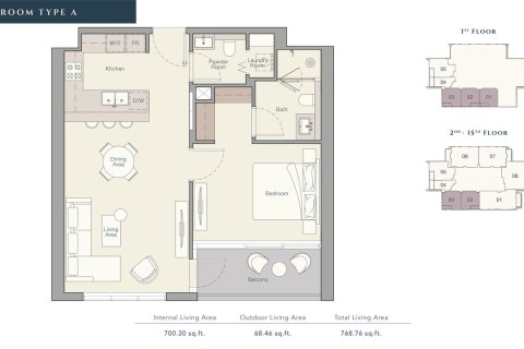 Apartment in THE QUAYSIDE RESIDENCES in Business Bay, Dubai, UAE 1 room, 50 sq.m. № 704879 - photo 8