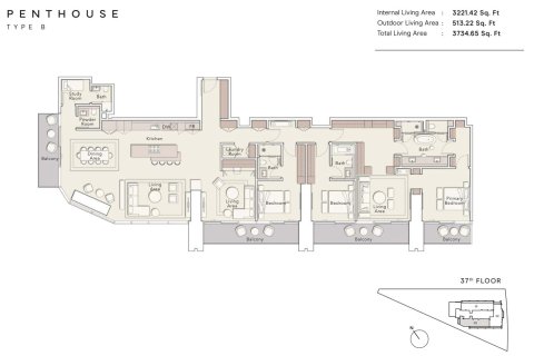 Apartment in ONE RIVER POINT in Business Bay, Dubai, UAE 1 room, 45 sq.m. № 704881 - photo 9