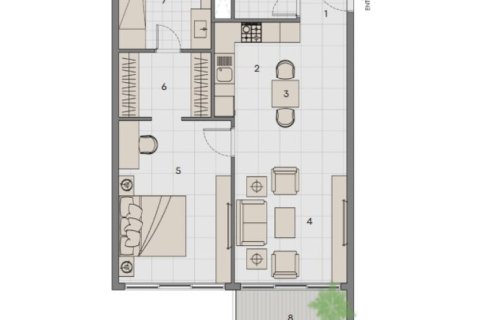 Lägenhet till försäljning i Al Hamra Village, Ras Al Khaimah, UAE 1 rum, 45 kvm Nr. 704659 - fotografi 5