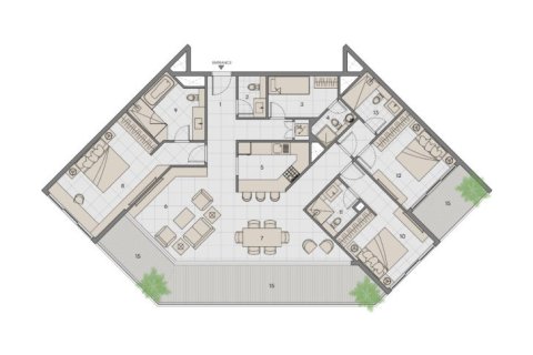 Lägenhet till försäljning i Al Hamra Village, Ras Al Khaimah, UAE 1 rum, 45 kvm Nr. 704659 - fotografi 7