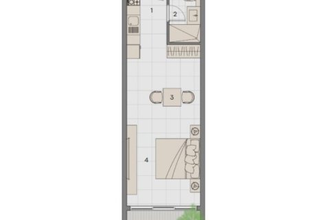 Lägenhet till försäljning i Al Hamra Village, Ras Al Khaimah, UAE 1 rum, 45 kvm Nr. 704659 - fotografi 4