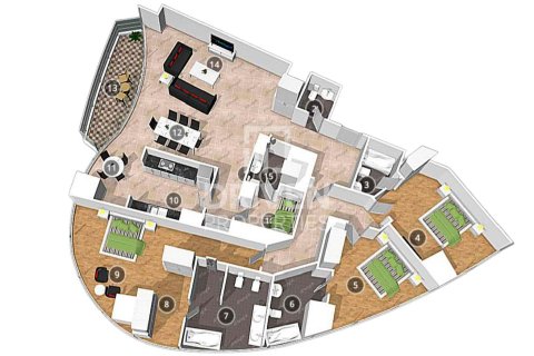 Apartament na sprzedaż w Downtown Dubai (Downtown Burj Dubai), Dubai, ZEA 3 sypialnie, 188 mkw., nr 683240 - zdjęcie 16