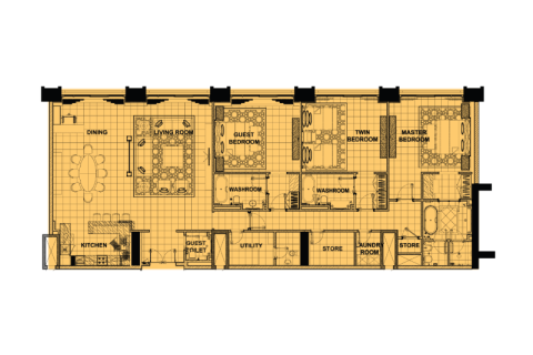 Byt v Abu Dhabi, SAE 1 ložnice, 92 m² Č.: 690154 - fotografie 7