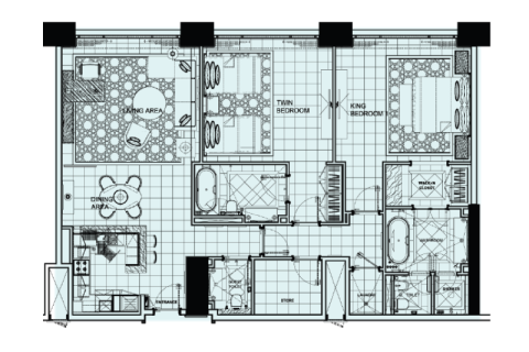 Byt v Abu Dhabi, SAE 1 ložnice, 92 m² Č.: 690154 - fotografie 6