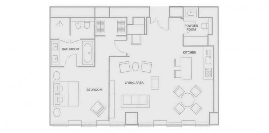 Apartament në Four Seasons Private Residences në Al Maryah Island, Abu Dhabi, Emiratet e Bashkuara Arabe 1 dhomë gjumi, 91.05 m2. № 572292