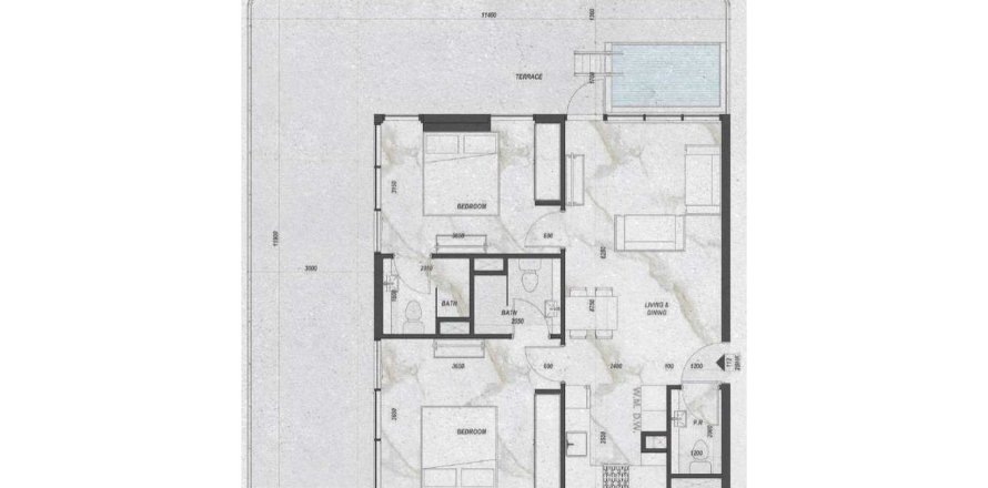 Квартира в Zyra Hills в International City, Дубай, ОАЭ 3 комнаты, 133м2 № 657163