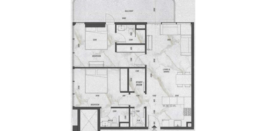 Квартира в Zyra Hills в International City, Дубай, ОАЭ 3 комнаты, 99.6м2 № 657165