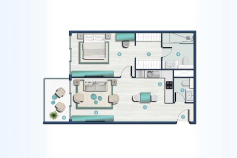 Διαμέρισμα σε Al Hamra Village, Ras Al Khaimah, ΗΑΕ 1 υπνοδωμάτιο, 75 τ.μ. Αρ. 656814 - φωτογραφία 4