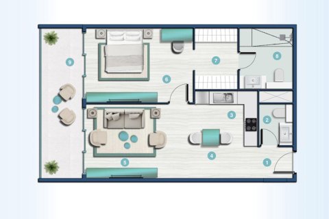 Διαμέρισμα σε Al Hamra Village, Ras Al Khaimah, ΗΑΕ 1 υπνοδωμάτιο, 75 τ.μ. Αρ. 656814 - φωτογραφία 5