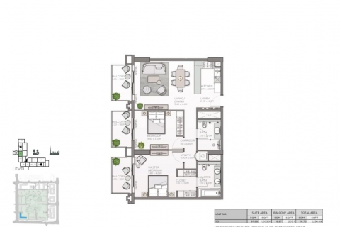 Byt v Al Wasl, Dubai, SAE 2 ložnice, 116.75 m² Č.: 598751 - fotografie 9