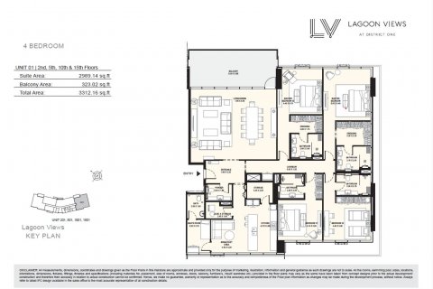 Byt v Mohammed Bin Rashid City, Dubai, SAE 4 ložnice, 308 m² Č.: 626104 - fotografie 12