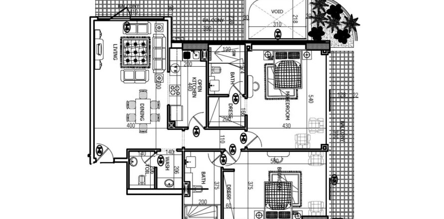 Apartemen di Mackerel Tower di Deira, Dubai, UEA 2 kamar tidur, 147.07 m2 nomor 705170